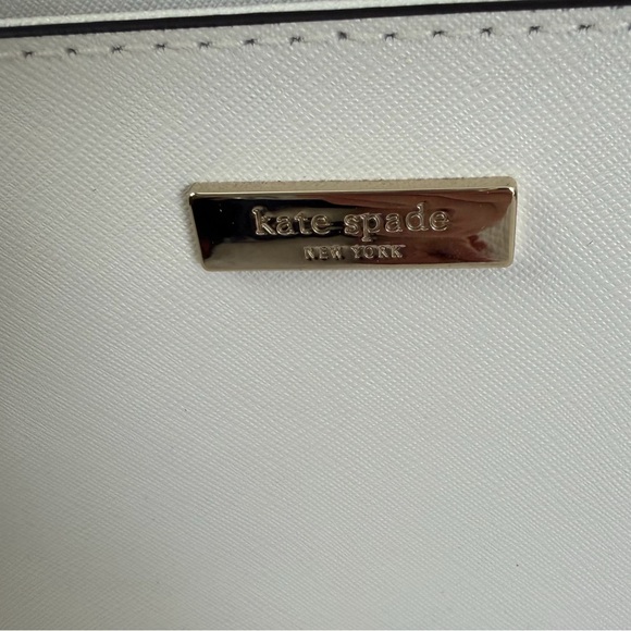 Kate Spade Ivory/Cream/Light Pink with Black Straps Handbag/Purse - Picture 3 of 11